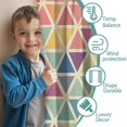 thumbnail image 3 of Blackout Kids Curtains,Multi Color Triangle Checkered Pattern Childrens Insulated Curtains Set Of 2,Bedroom Essentials,Toddler Room Decor 42"x54", 3 of 5