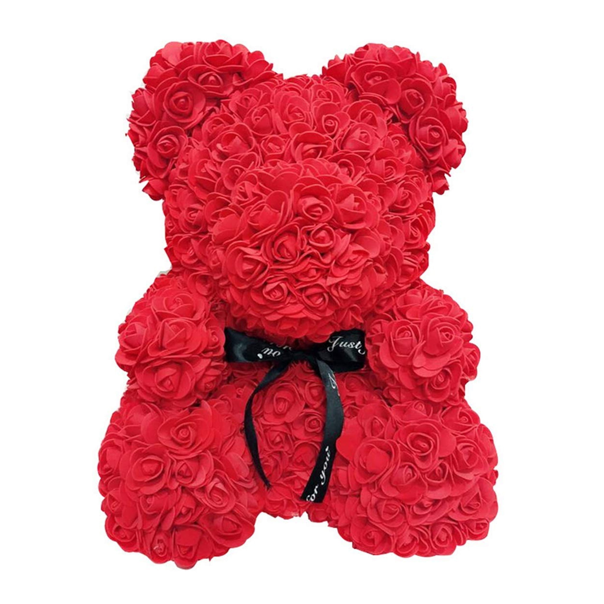 Bear Lovely Pink Rose Flower Bear Toys Birthday Wedding Valentine'S Gifts*38cm 