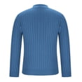 thumbnail image 7 of Zynviq Cable Knit Mens Sweater Crew Neck Blue Long Sleeve Solid Pullover Loose Sweaters Mens Fall Sweater L, 7 of 7