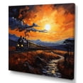 thumbnail image 2 of Designart "modern Train Sunset Express Painting II" Transportation Canvas Print, 2 of 5