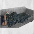 thumbnail image 6 of Anchor Soft Flannel Fleece Blanket, Aquatic Maritime Pattern with up and down Anchors Sailing Travel Vacation, Cozy Plush for Indoor and Outdoor Use, 50" x 60", Dark Blue Green White, by Ambesonne, 6 of 6