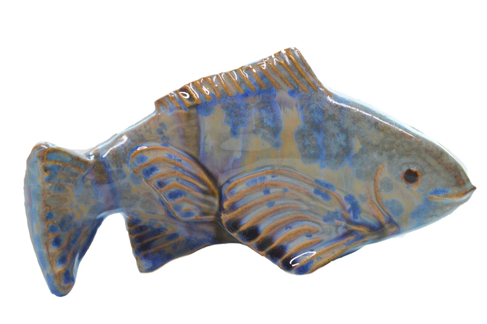 Fish In The Garden Ceramic Garden Koi Crystal Medium Left