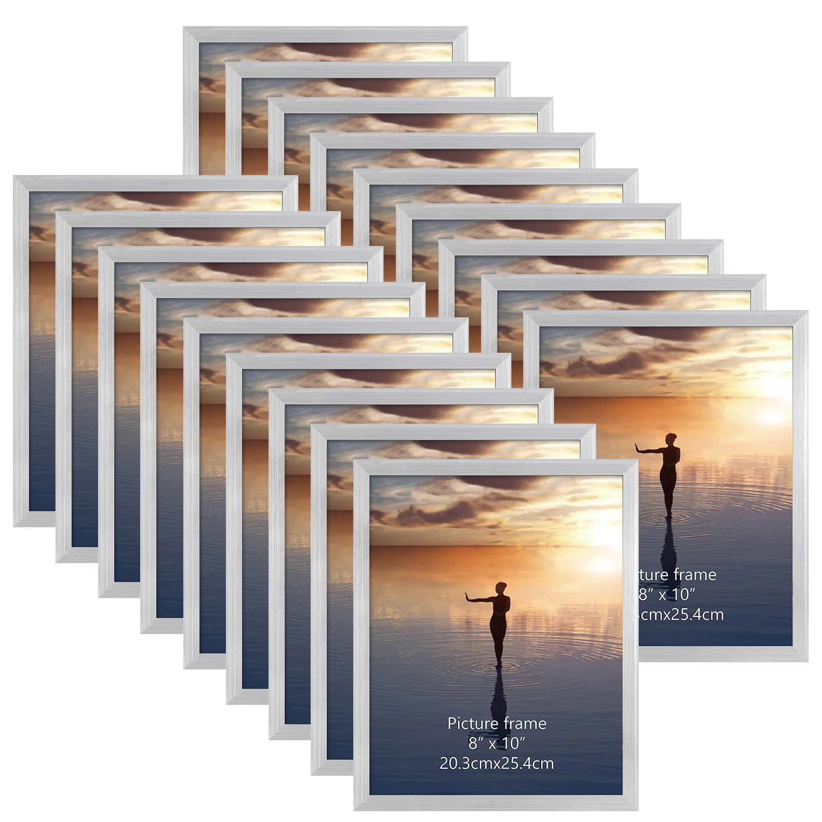 Mainstays 8x10 Silver Float Frame 3pk