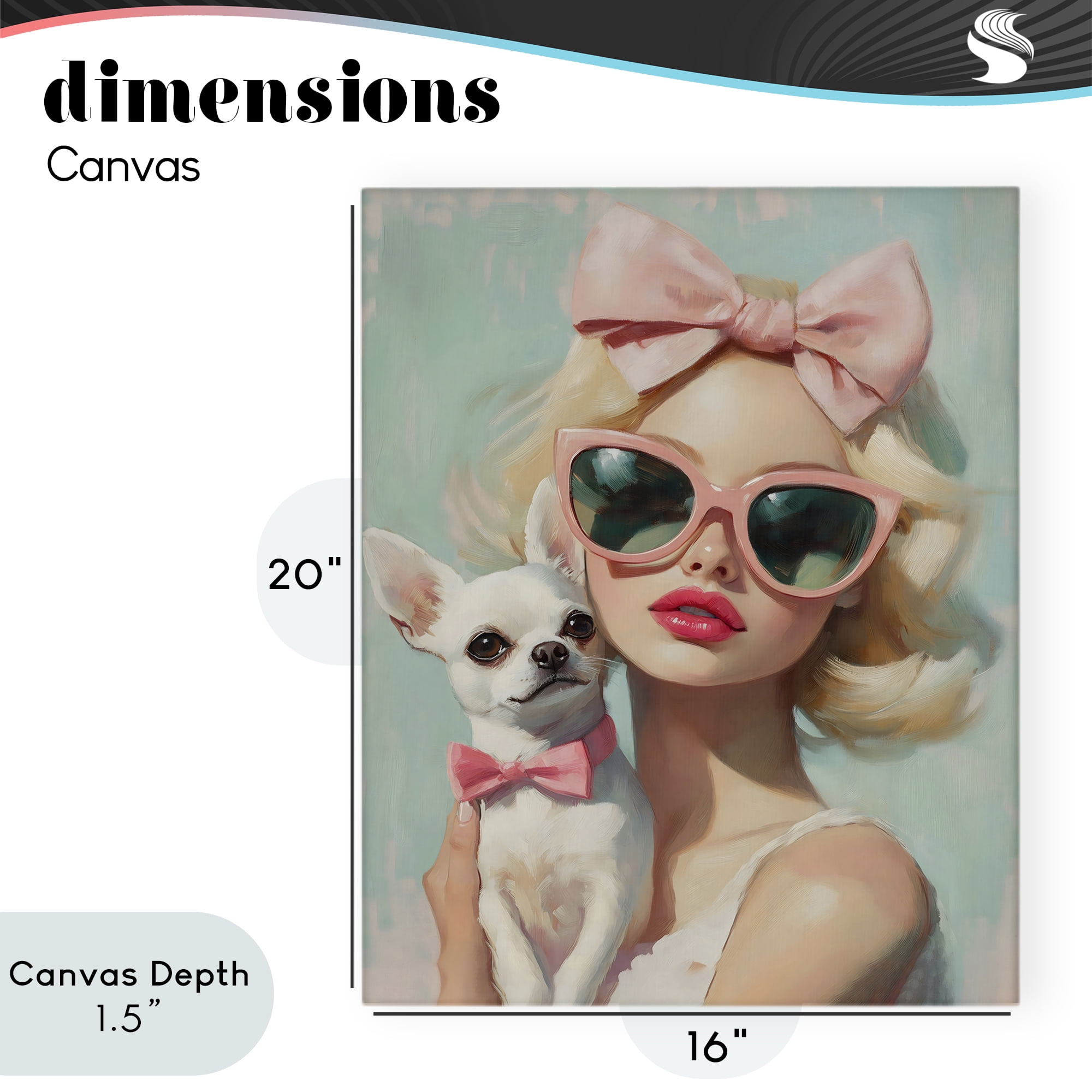 Stupell Industries Girl with Chihuahua Canvas Wall Art, design by The Prints Vibe
