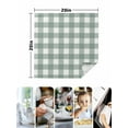 thumbnail image 5 of nqOlkjepod Green Farmhouse Cloth Napkins Set of 6 Reusable Dinner Napkins, Buffalo Plaid Check Lattice White Grid Cocktail Napkin Washable Table Napkins for Wedding/Holiday Party/Baby Shower 20"x20", 5 of 8