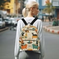 thumbnail image 7 of FORMRS Mini Backpack Purse for Women Travel Daypack Casual Shoulder Bag, Black Cats Reading, 7 of 7