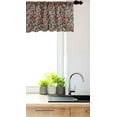thumbnail image 3 of Ambesonne Poppy Flower Window Valance, Meadow Flowers Art, 54" X 12", Burnt Orange Dark Green, 3 of 3