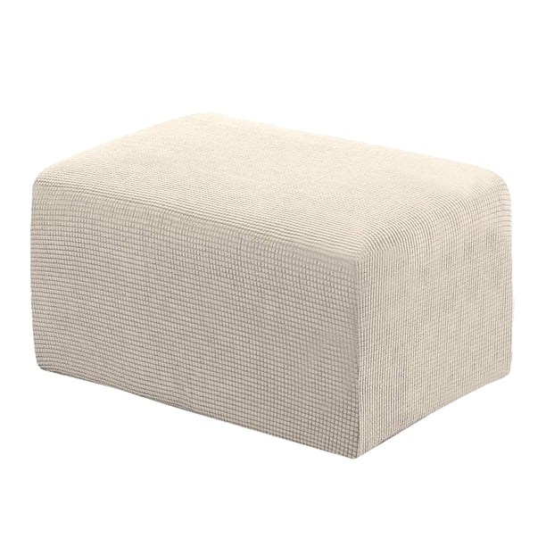 Funda de reposapiés Fundas otomanas elásticas Fundas plegables para muebles 18Beige XL Zulema Funda de puf otomana