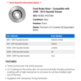 thumbnail image 2 of Front Brake Rotor - Compatible with 2008 - 2015 Hyundai Sonata 2009 2010 2011 2012 2013 2014, 2 of 2