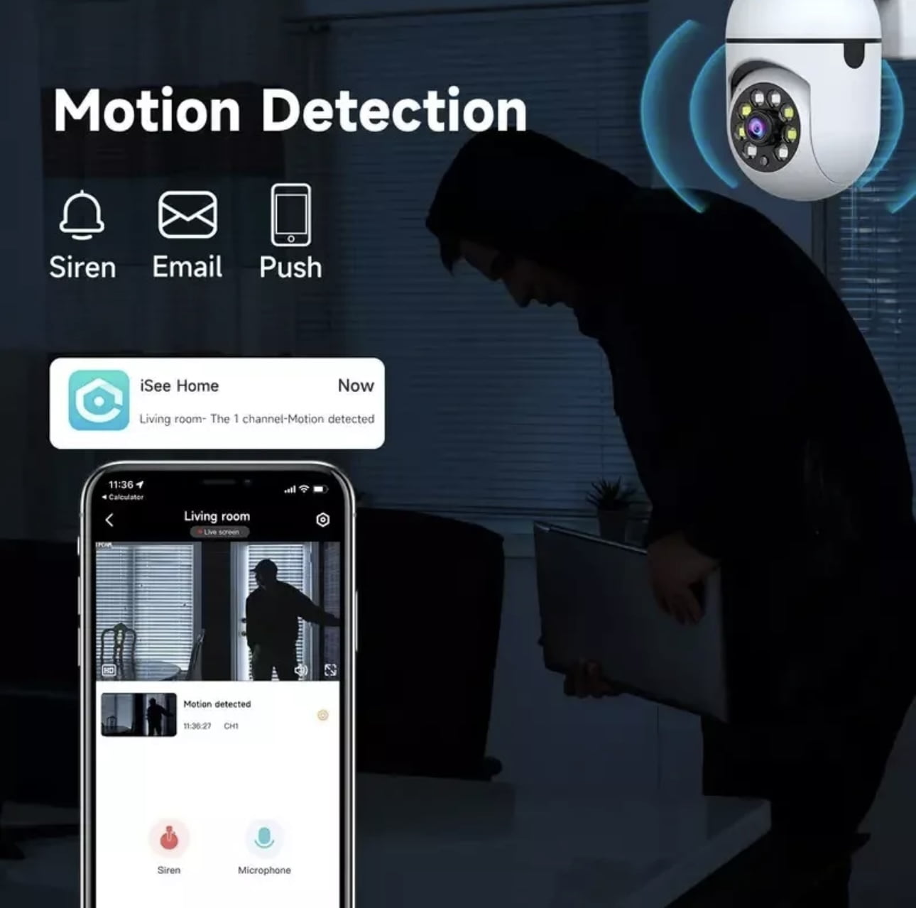4-Pack Wireless 5G WiFi Security Camera System Smart Outdoor Night Vision 1080P