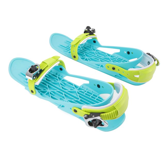 Mini Ski Skates, Metal Buckle Short Ski Skates Color Easy Control Adjustable Binding Portable for Skating