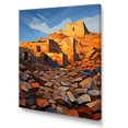 Designart "Ancient Mexican Ruins Amidst the Landscape" People Canvas