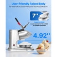 thumbnail image 3 of KFFKFF Ice Crusher Machine, 220lbs Per Hour Electric 4 Blades Snow Cone Maker, Stainless Steel Shaved Ice Machine with Bowl and Cover, 300W 2000RPM Ice-Shaver, 3 of 9