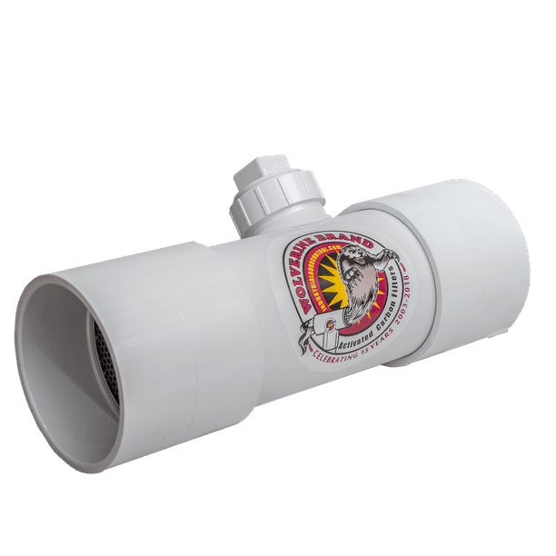 Wolverine 4" Inline Septic Vent Pipe Odor Activated Carbon Filter