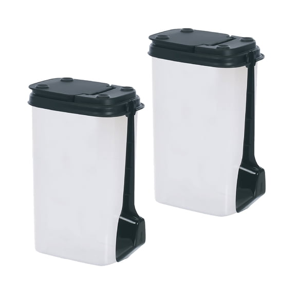 Buddeez 1.6-Quart Plastic Coffee Containers for Coffee, with Attached Scoops, Set of 2