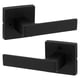 thumbnail image 1 of Manija de puerta de privacidad interior con cerradura, palanca de puerta para baño y recámara, cerradura reversible sin llave, color negro mate, con protección Microban, 1 of 3