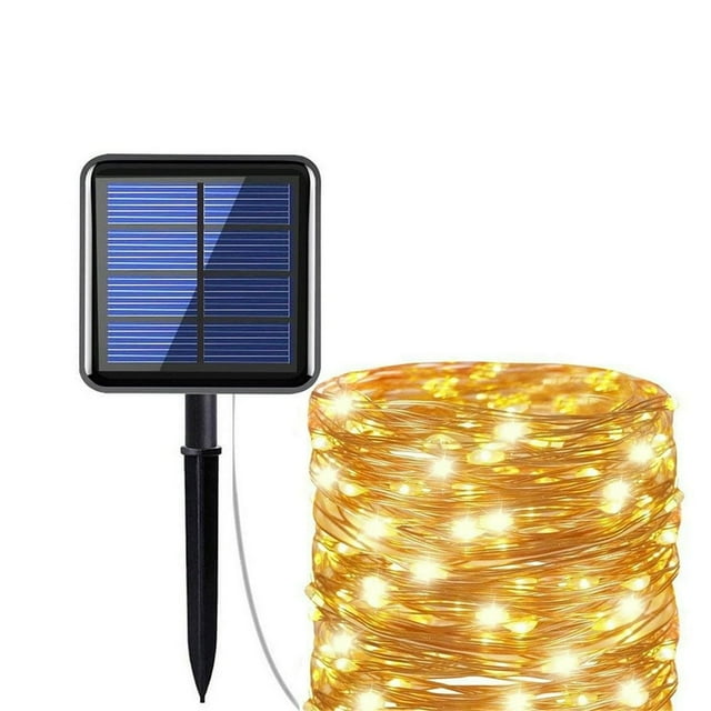 15M Outdoor Solar Light String Led Solar Lights 8 Lighting Modes Copper Wire Lights Courtyard Trees