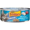 Purina Friskies Shreds, Ocean Whitefish and Tuna in Sauce, Wet Cat Food, 5.5 oz Can