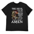 thumbnail image 3 of The Devil Saw Me With My Head Down Glam Men's Cotton Short Sleeve HD Print Tee for Casual T-Shirt Crew Neck Top Black 2XL, 3 of 7