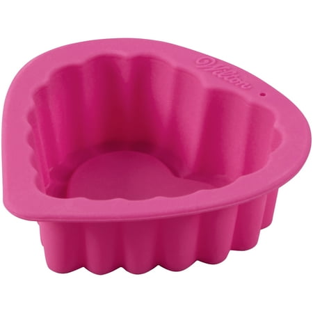 Wilton Bright Pink Ruffled Heart Mini Silicone Mold