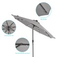 thumbnail image 4 of CHYVARY 9ft LED Patio Umbrella Market Outside Table Umbrella for Deck, Poolside and Patio, Gray, 4 of 8