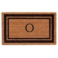 thumbnail image 2 of Calloway Mills 152961830O 18 x 30 in. Black Border Monogram Rectangular Doormat, Natural - Letter O, 2 of 4
