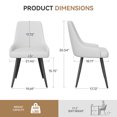 thumbnail image 4 of Hawsaiy 5-Piece Dining Table Set for 4, 63" Dining Room Table with 4 Upholstered Dining Chairs, Modern Kitchen Table Set with 2 Storage Drawers for Apartment, 4 of 9