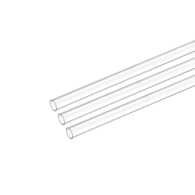 Plástico Tubería Rígido Policarbonato Redondo Tubo Transparente 0.23"(6mm) ID 0.31"(8mm) OD 17" (425mm) Alto Impacto para Iluminación, Maquetas, Agua Plomería, Paquete de 3