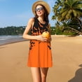 thumbnail image 3 of Fotbe Halloween With Black Bats Vestido de Verano sin Mangas para Mujer – Vestido Midi Línea A, Estilo Camiseta Floral, Vestido Playero Casual y Fluido, 3 of 7