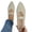 Beige, variant on ZACPNCV Womens Plus Size Mesh Moccasins Pointed Toe Breathable Comfort Flat Casual Shoes