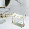 thumbnail image 3 of facefd Storage Rack Multi-layer Storage Box Perfume Jewellery Container Basket S Double Layer White, 3 of 8