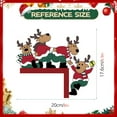 thumbnail image 5 of Santa Claus Wapiti Wooden Door Corner Sticker Holiday Party Door Corner Decoration Sticker, 5 of 5