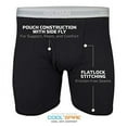 thumbnail image 2 of Gildan Men's Regular Leg Boxer Briefs, 5-Pack, Black/Red/Blue/Navy, Small, 2 of 3