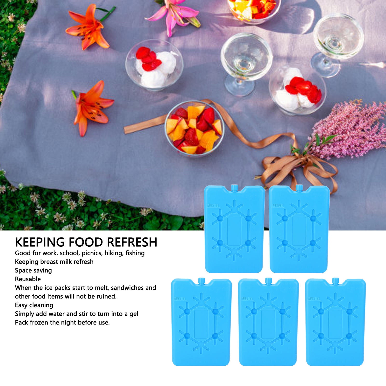 Suodoka 200 ml Ultra‑Thin Reusable Ice Pack – Long‑Lasting, Slim, Gel‑Forming, Ideal for Food, Drinks, and Breastmilk Storage