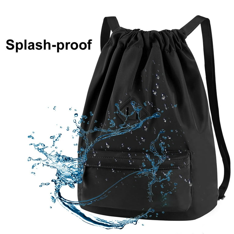 Nylon Drawstring Sports Backpack Large Storage Gym Yoga Sackpack Shoulder  Bag for Men and Women