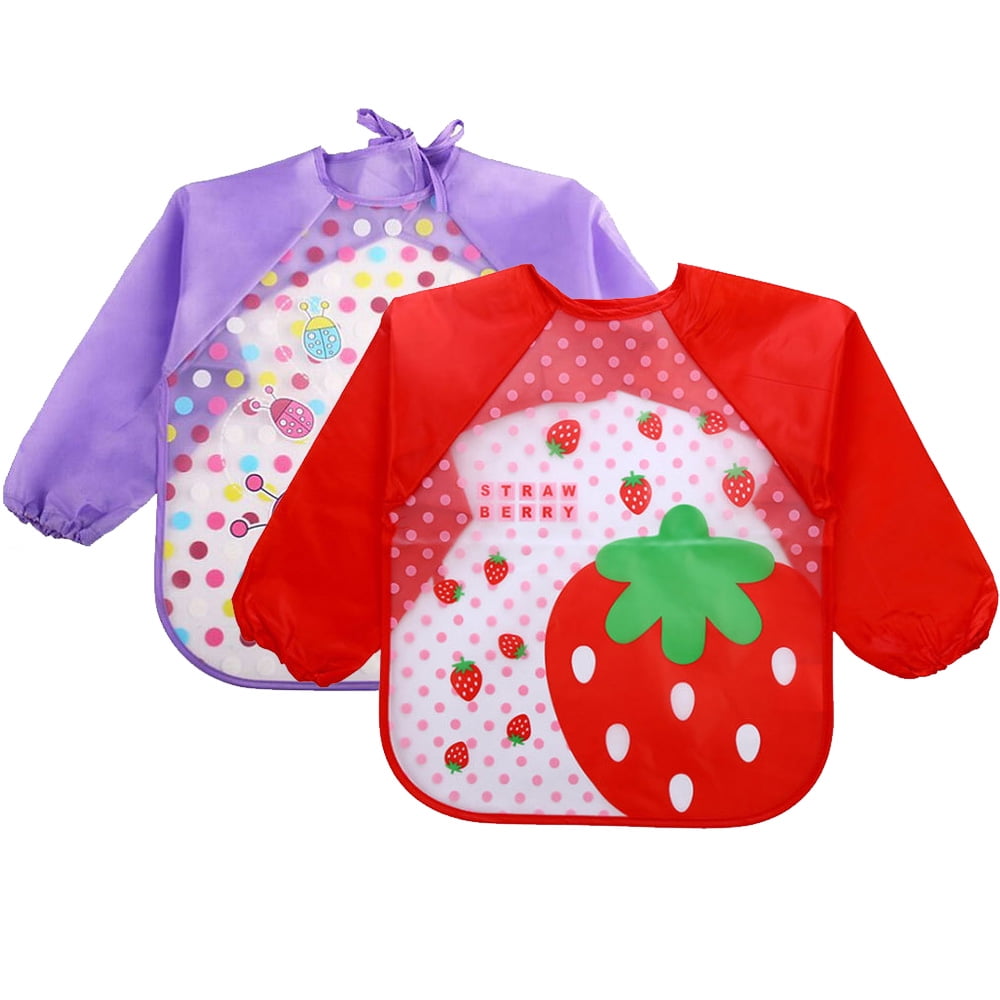 Toddler Paint Smock with Long Sleeve Washable Bib for Baby Toddler Arts
