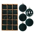 thumbnail image 6 of Christmas Ornaments Balls Flocked Christmas Tree 15PCS Plastic Balls Xmas Hanging Ornaments Decoration, 6 of 7