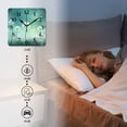 thumbnail image 4 of Square Wall Clock,Watercolor White Dandelions On The Meadow,Silent Non-Ticking Wall Clock Decor for Home Office Kitchen Living Room Bedroom(16inch), 4 of 4