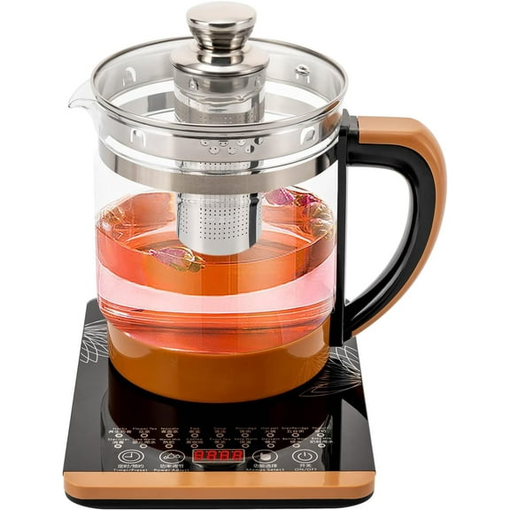 Electric Glass Kettle, 1.8L 800W Multifunctional Tea Maker - Digital Heating Base For Coffee, Soup, Hot Pot, Boiled Eggs