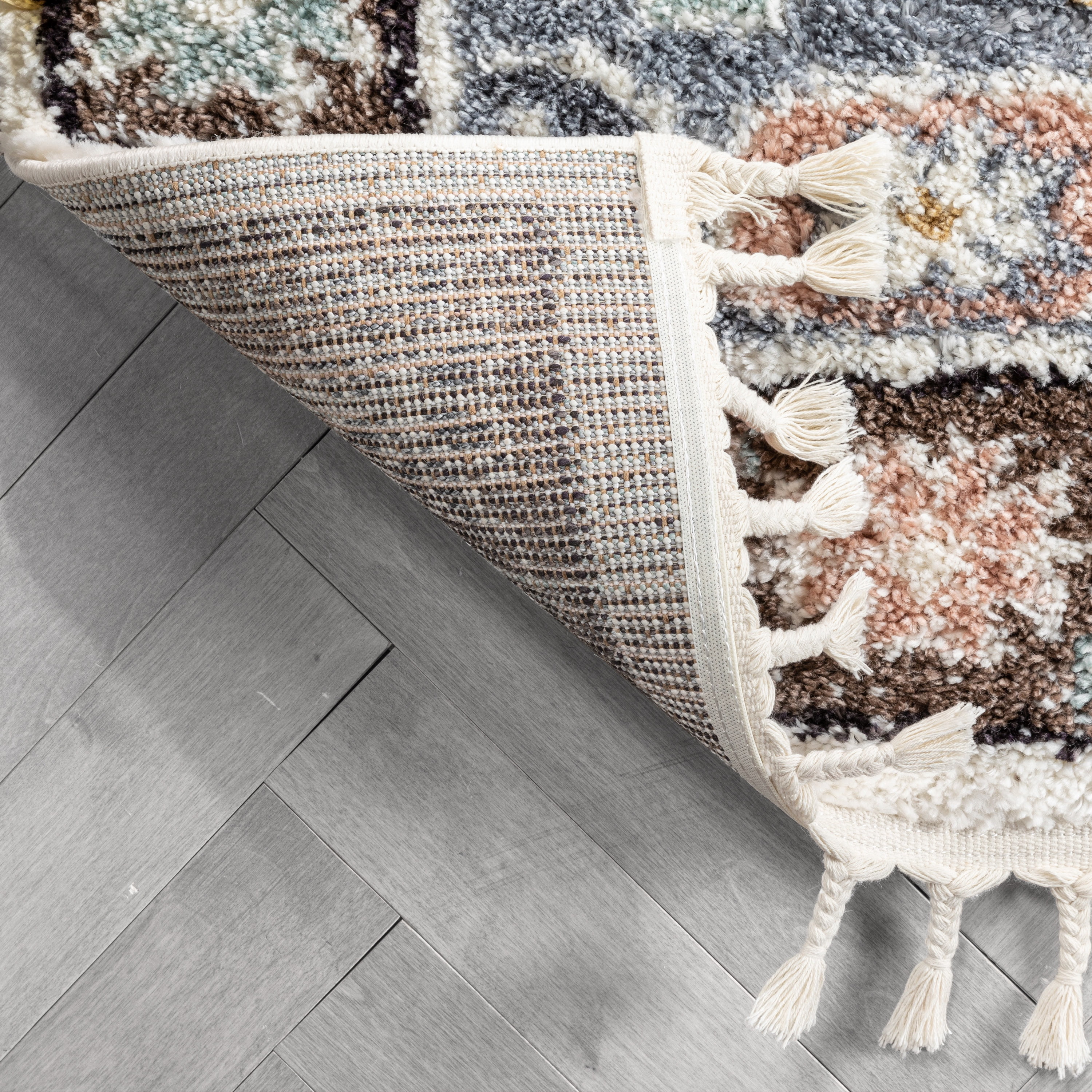 Well Woven Nala Rialta Vintage Oriental Brown Fringed Plush Pile 2'3" x 7'3" Runner Rug
