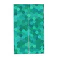thumbnail image 7 of ZNDUO Blackout Door Curtains, Insulated Blackout Green Pixel Honeycomb Pattern Window Curtain for Living Room Kitchen Bathroom Bedroom, 34x56 Inches, 7 of 7