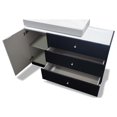 thumbnail image 3 of Best Master Furniture Best Master 2-Piece Poplar Wood Dresser and Mirror Set in White/Black, 3 of 5