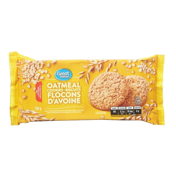 Great Value Oatmeal Cookies, 320 g