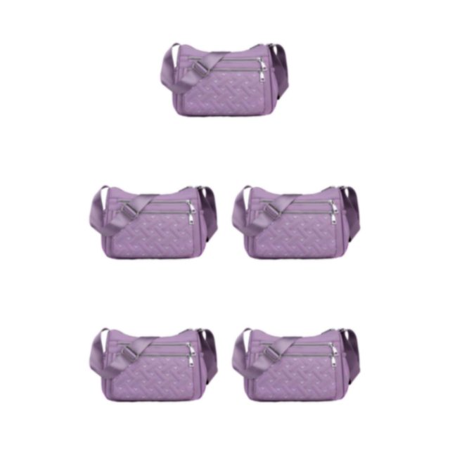 Guardoinrt Multipurpose Premium Crossbody Bag With Large Capacity Polyester Messenger Bag Multiple Occations Gift Premiun light purple 5Set