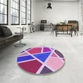thumbnail image 4 of Ahgly Company Machine Washable Indoor Rectangle Transitional Medium Violet Red Pink Area Rugs, 2' x 4', 4 of 7