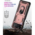 thumbnail image 4 of FFIY Compatible with Samsung Galaxy Z Flip 3 Case, [Military Grade] 16ft. Drop Tested Cover with Magnetic Kickstand Car Mount Protective Case for Samsung Galaxy Z Flip 3 5G 2021 (A-Red), 4 of 7