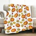 thumbnail image 6 of Halloween Pumpkin Throw Blanket - Super Soft 100x70cm Flannel Bedspread (Thanksgiving Decor & Gift), 6 of 6