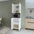thumbnail image 2 of Modern White Kitchen Shelf Pantry With Open Sections - Rectangular For Practical Storage Expansive Possibilities Sleek Design, 2 of 4