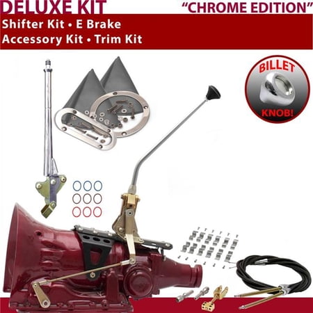 American Shifter 45RFE Shifter Kit Chrome 12 in. E Brake Cable Clamp Trim Kit for F0412