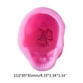thumbnail image 3 of Handmade Human for Head Skeleton Silicone Mold 3D Rose Flower Skull Candle Resin Casting Mold UV Crystal Epoxy Resin Mol, 3 of 4